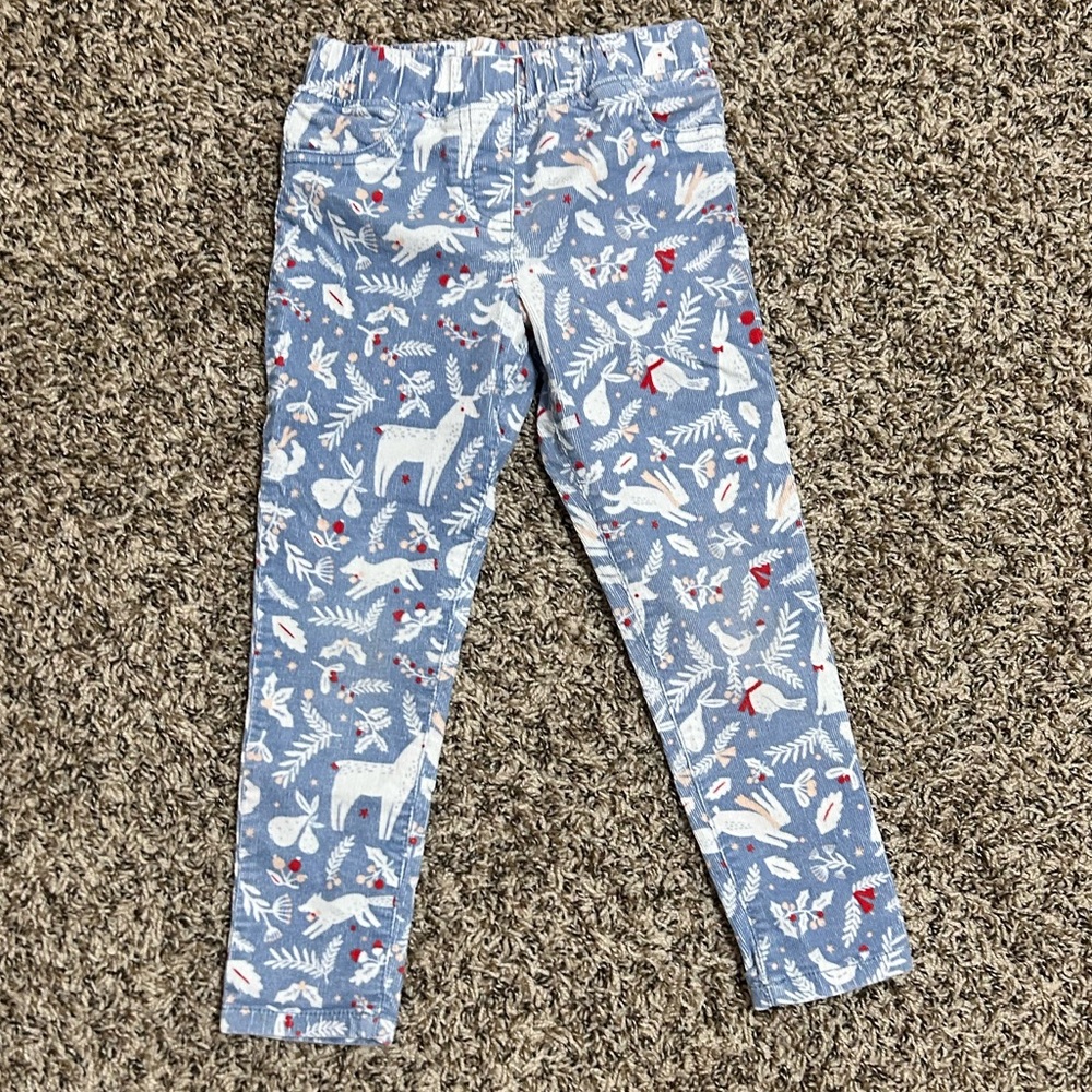 Size 5 Biden girls pants winter woodland animal theme